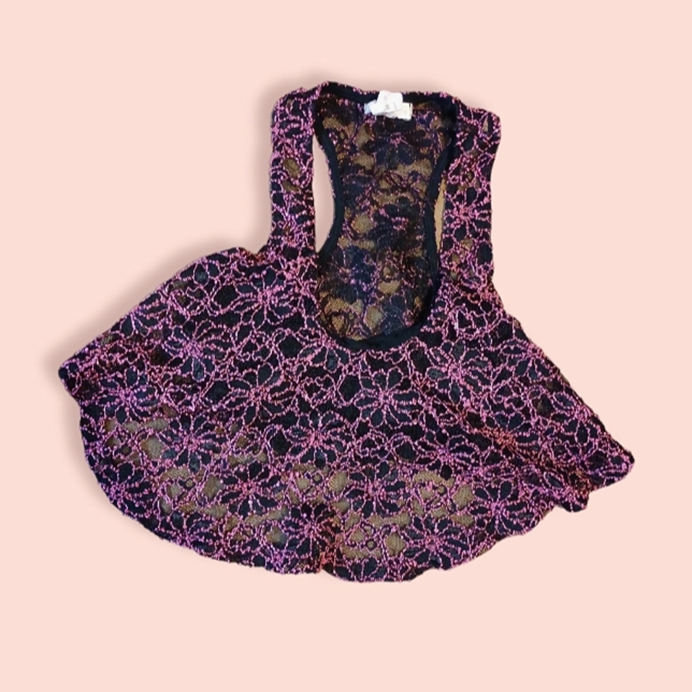Super-crop lace top